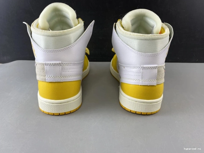 White NRG Dark x Yellow-Cone Jordan Powder 1 Off-White Air AQ0818-149 0702
